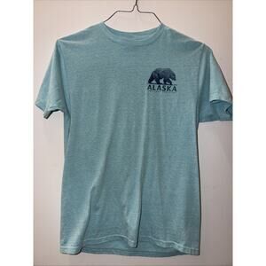 prairie mountain t shirt Alaska The Last Frontier With Graphic On Back Size S